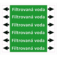 Značení potrubí ISO 20560, filtrovaná voda